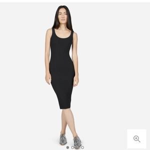 Everlane E2 Ribbed Tank Dress - Black Small